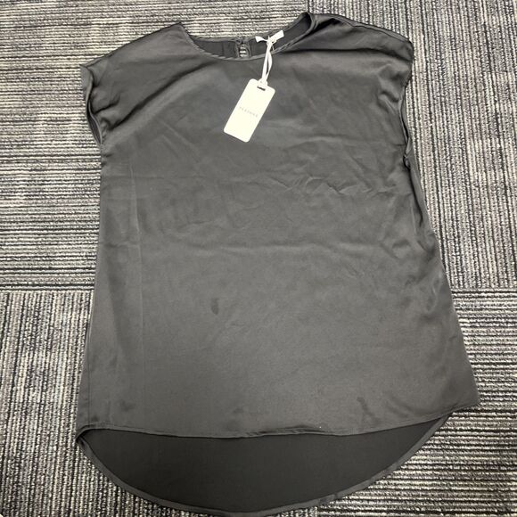 PLEIONE Women’s Sleeveless Silky Tunic Top Blouse Black NWT Size Medium - Picture 3 of 10